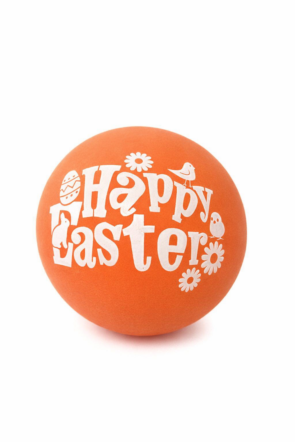 Bright Orange Easter Egg Bouncy Ball